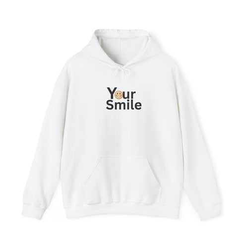 Cheerful Hoodie with "Your Smile" Text, Cozy Unisex Sweatshirt for Everyday Wear, Gift for Friends, Motivational Apparel